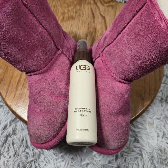 Koolaburra by Ugg Toddler Kid Sz 10 Sherpa Lined Pink Suede Winter Slip On Boots - Picture 7 of 11